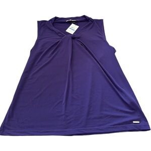 Calvin Klein NWT Sleeveless V-Neck Top Purple Size XL